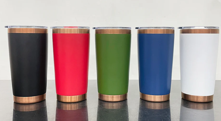 20 Oz Copper Tumbler with Sliding Lid
