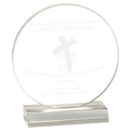 Large Clear Acrylic Circle with Clear Base