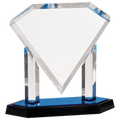 10 3/4" Floating Diamond Acrylic