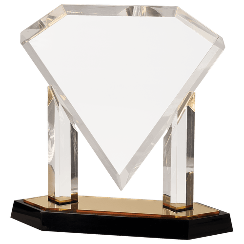 10 3/4" Floating Diamond Acrylic