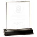 Small Clear Acrylic Rectangle with Black Acrylic Base