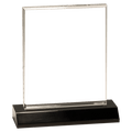 Small Clear Acrylic Square with Clear Acrylic Base