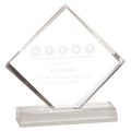 3 1/2" x 3 1/2" Diamond Jewel Beveled Acrylic Blank