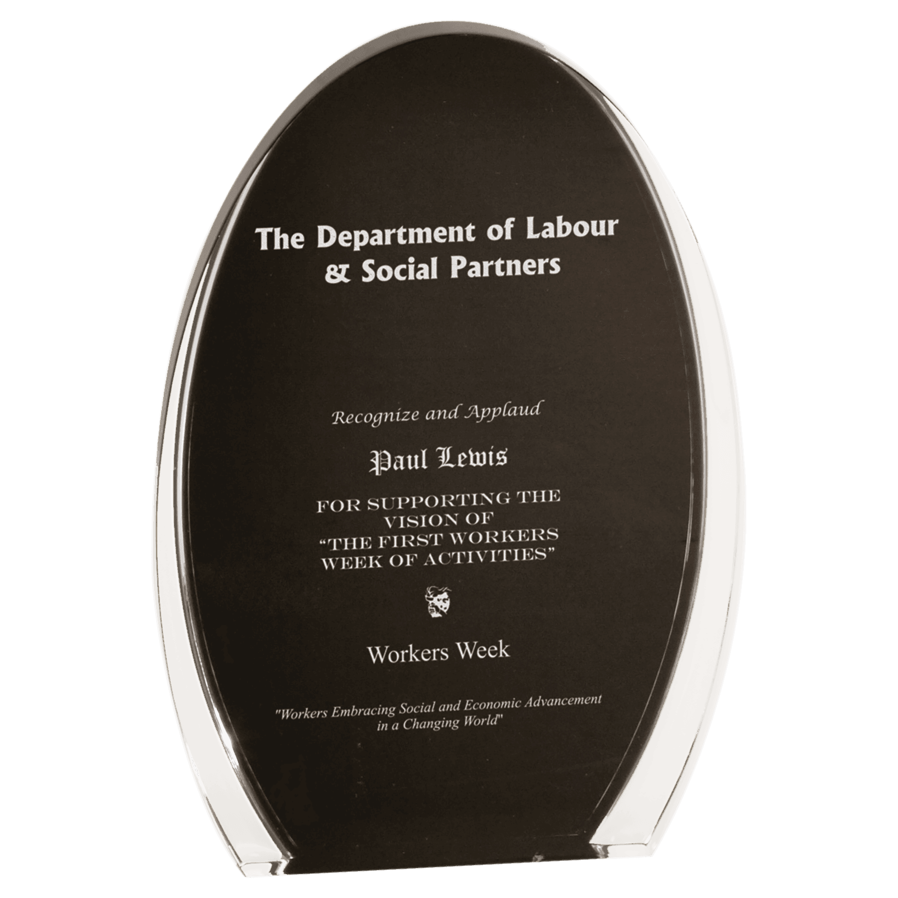 8"/ Luminary Oval Acrylic