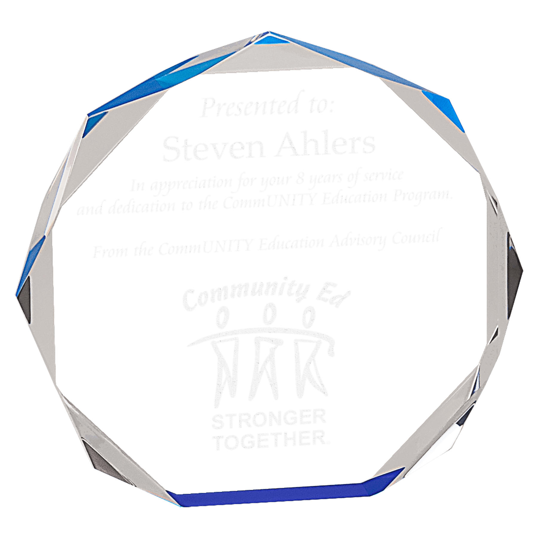6" Octagon Acrylic Award
