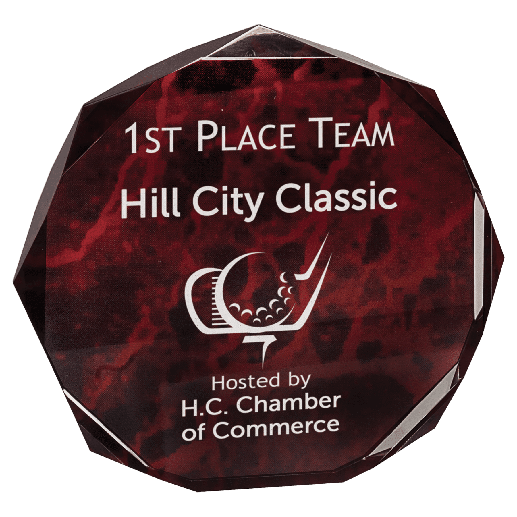6" Marble Octagon Acrylic Award