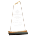 4 1/2" x 8" Gold Reflection Optima Acrylic with 5" Gold Mirror Base
