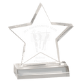 5" x 5" Star Acrylic Award with 4" Base